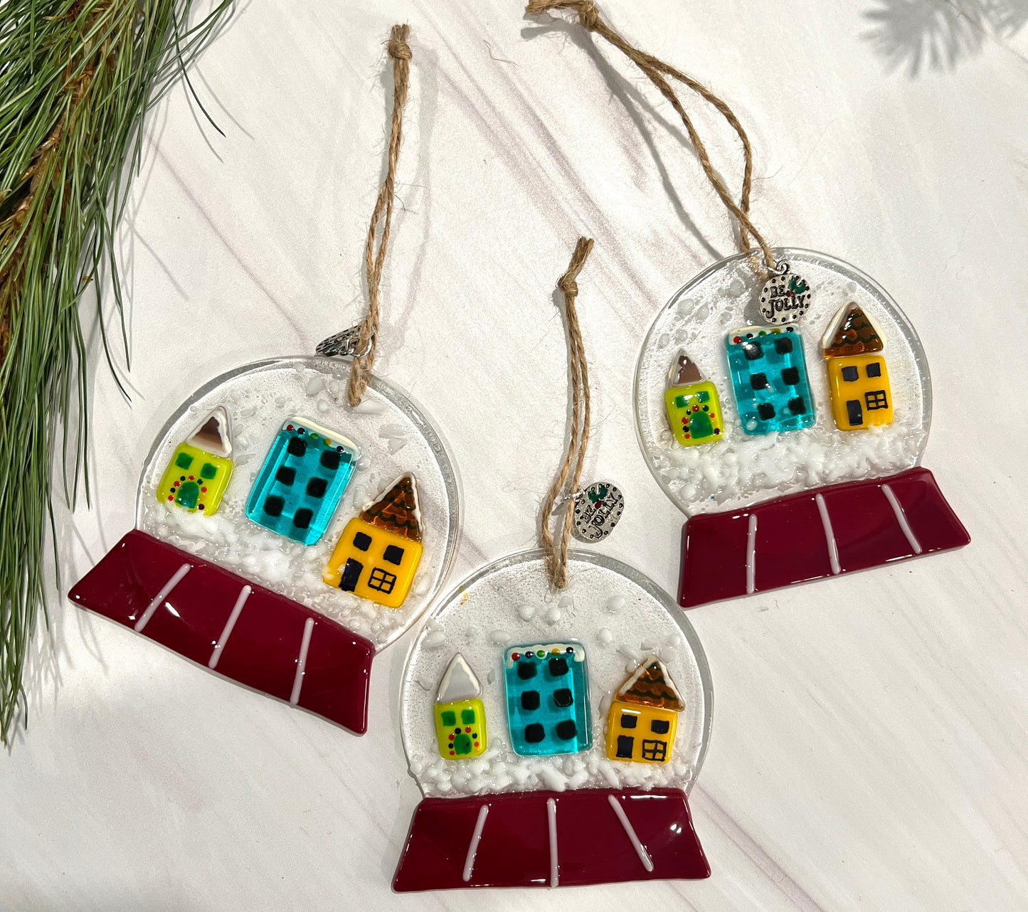 Snow Globe Ornament - Snowy Village