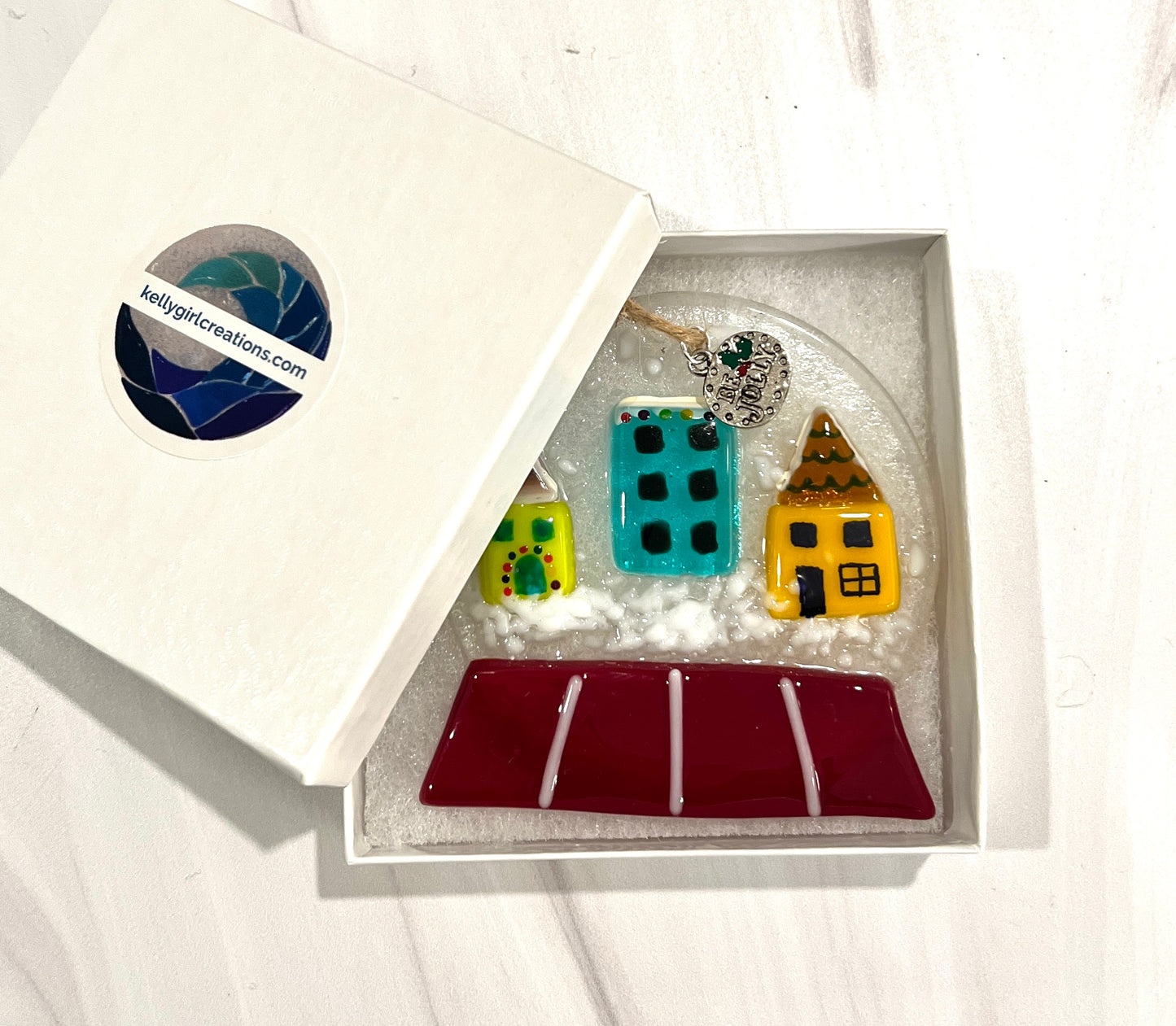 Snow Globe Ornament - Snowy Village