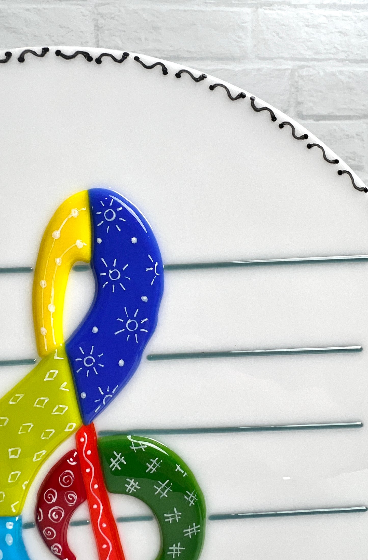 "Let's Make Music"  Fused Glass Sculpture