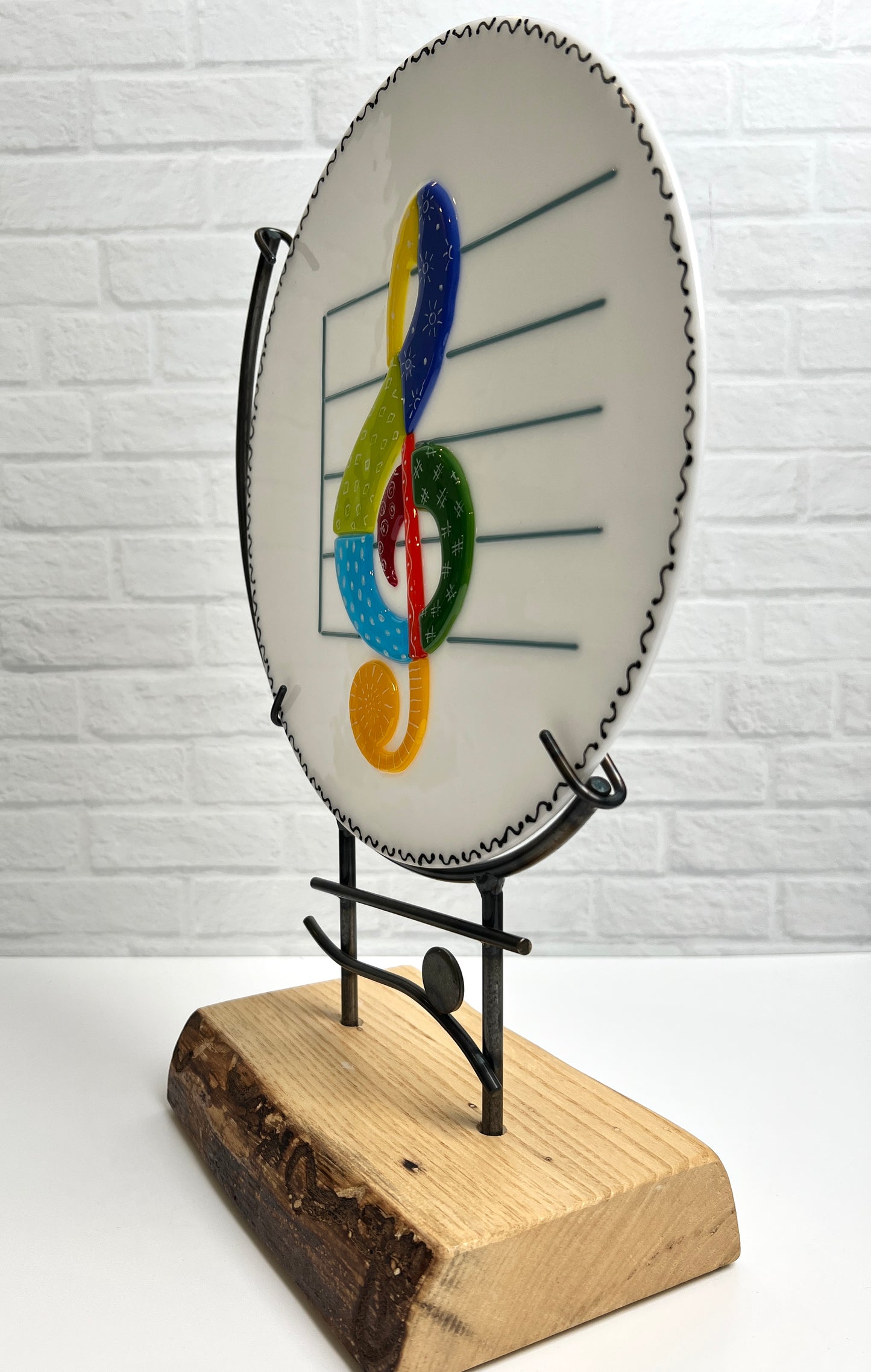 "Let's Make Music"  Fused Glass Sculpture