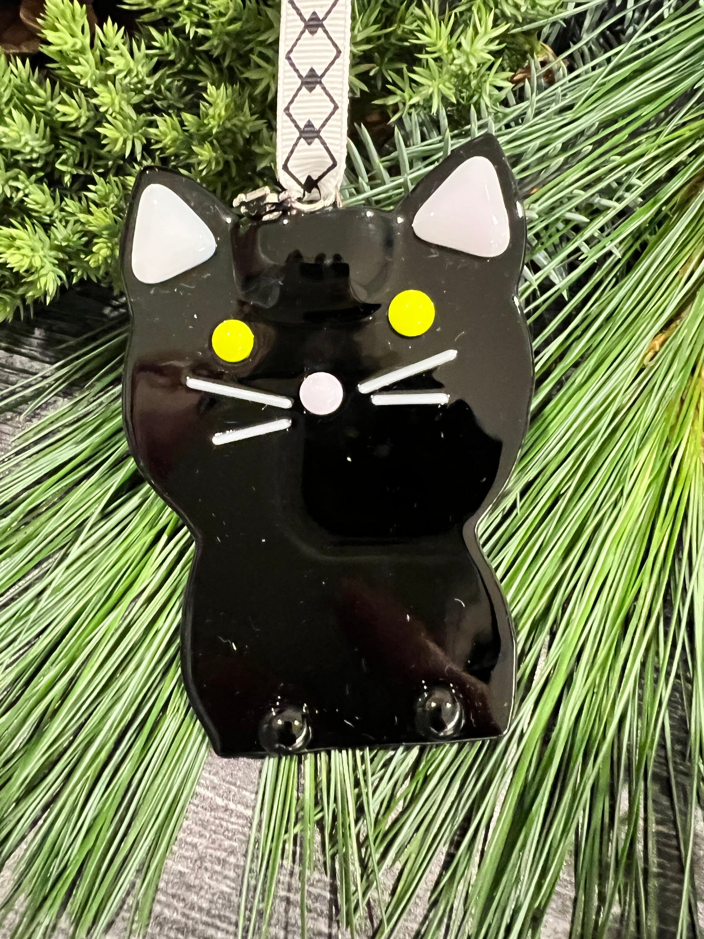 Black Cat Christmas Ornament