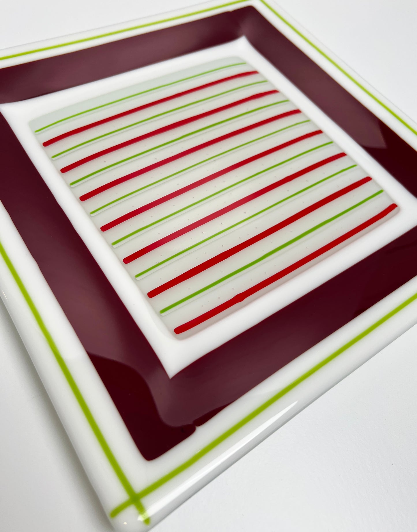 Candy Cane Stripe Serving Plate