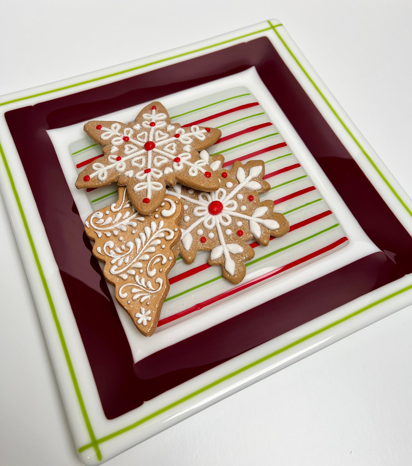 Candy Cane Stripe Serving Plate