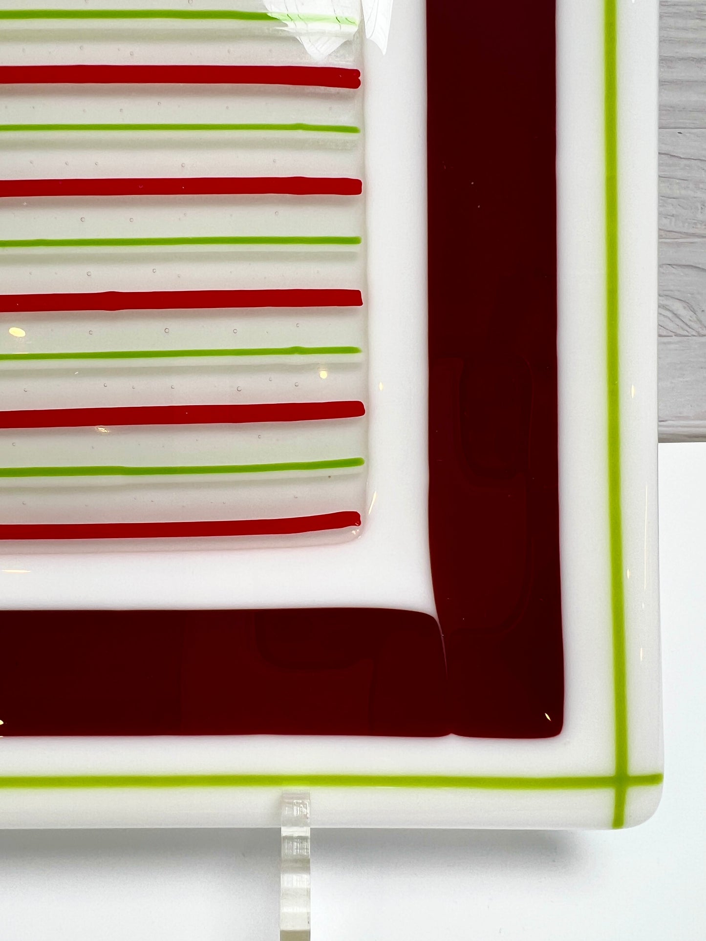 Candy Cane Stripe Serving Plate