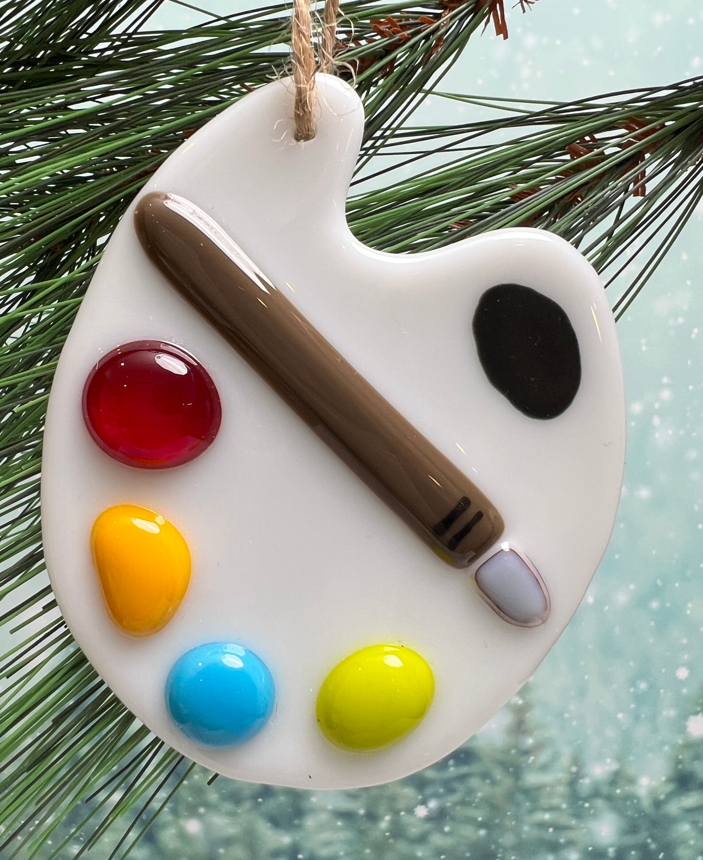 Paint Palette Christmas Ornament