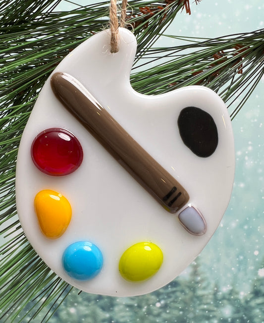 Paint Palette Christmas Ornament